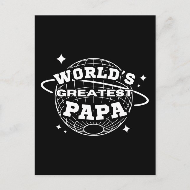 World's Greatest Papa Postcard (Front)