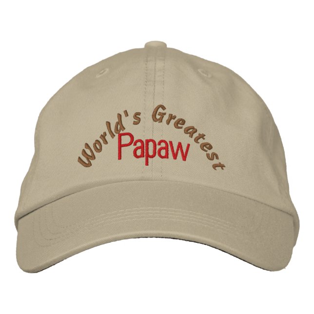 World's Greatest Papaw Embroidered Hat (Front)