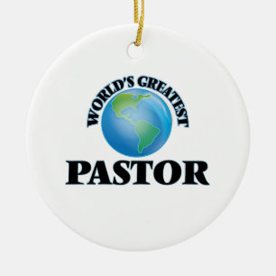 World's Greatest Pastor Ceramic Ornament