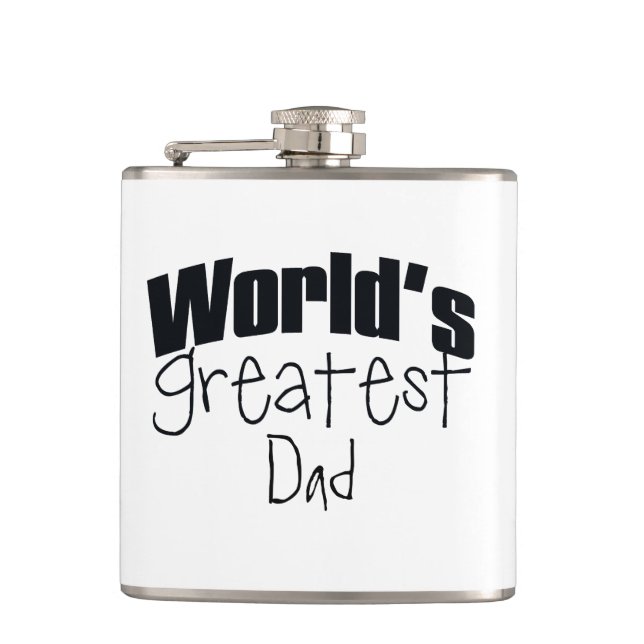 Worlds Greatest Personalized Hip Flask (Front)