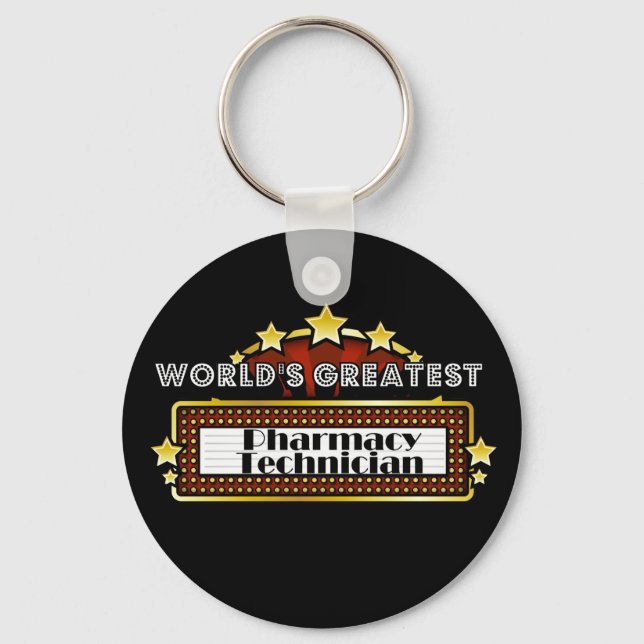 World's Greatest Pharmacy Technician Keychain (Front)