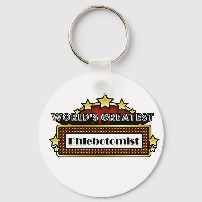 World's Greatest Phlebotomist Keychain (Front)