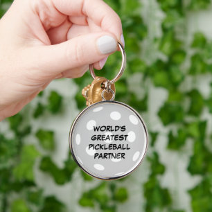 World's Greatest Pickleball Partner Keychain