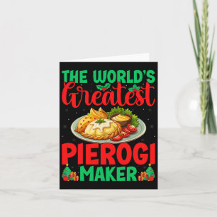 World's Greatest Pierogi Maker Polish Food Christm Card