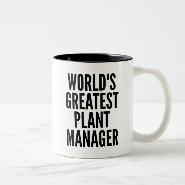 Worlds Greatest Plant Manager Two-Tone Coffee Mug (Right)