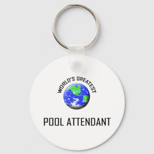 World's Greatest Pool Attendant Keychain
