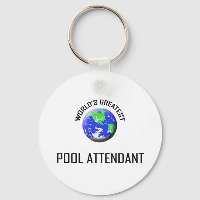 World's Greatest Pool Attendant Keychain (Front)