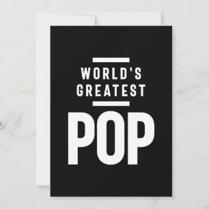World's Greatest Pop   Father Grandpa Gift Thank You Card