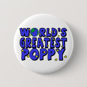 World's Greatest Poppy 2 Inch Round Button