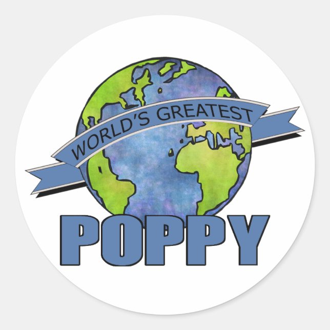 World's Greatest Poppy Classic Round Sticker (Front)