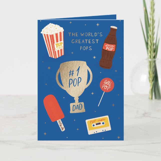 "World's Greatest Pops" Father's Day Greeting Card (Front)