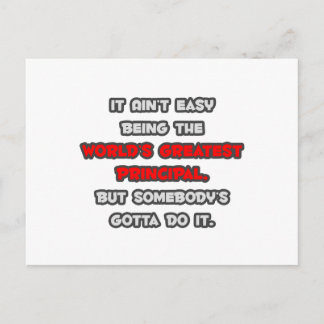 World's Greatest Principal Joke Postcard