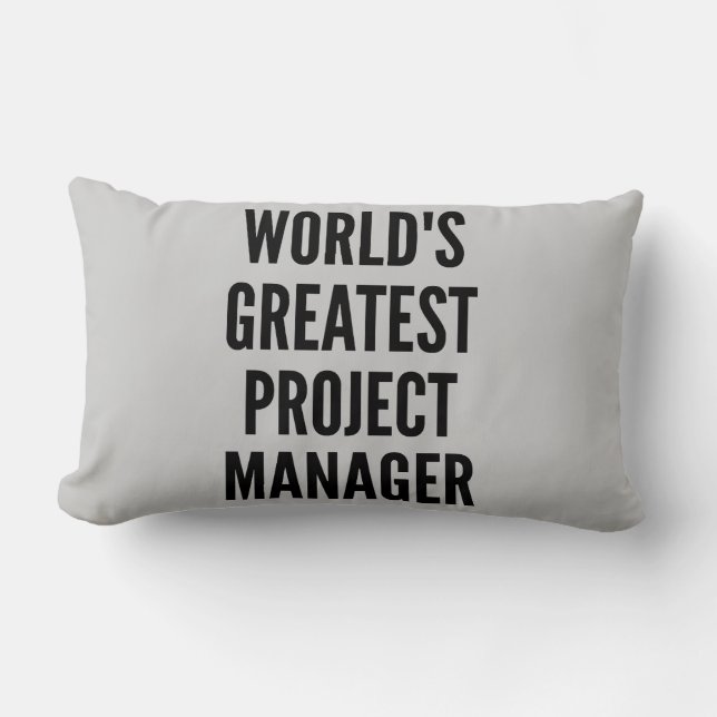 Worlds Greatest Project Manager Lumbar Pillow (Front)