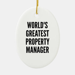 Worlds Greatest Property Manager Ceramic Ornament