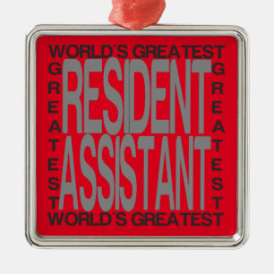 Worlds Greatest Resident Assistant Metal Ornament