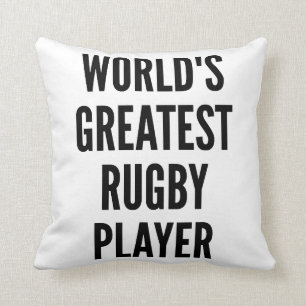 Worlds Greatest Rugby Player Throw Pillow