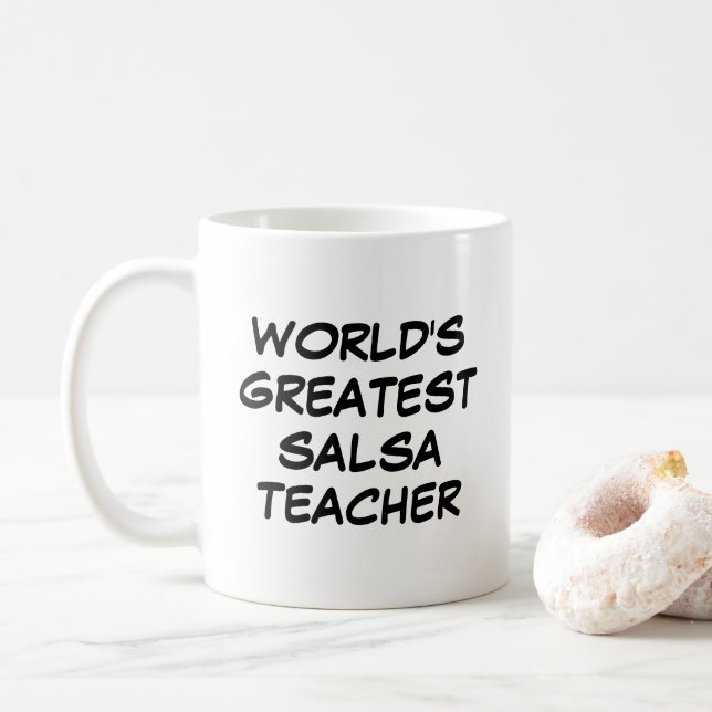 "World's Greatest Salsa Teacher" Mug (With Donut)