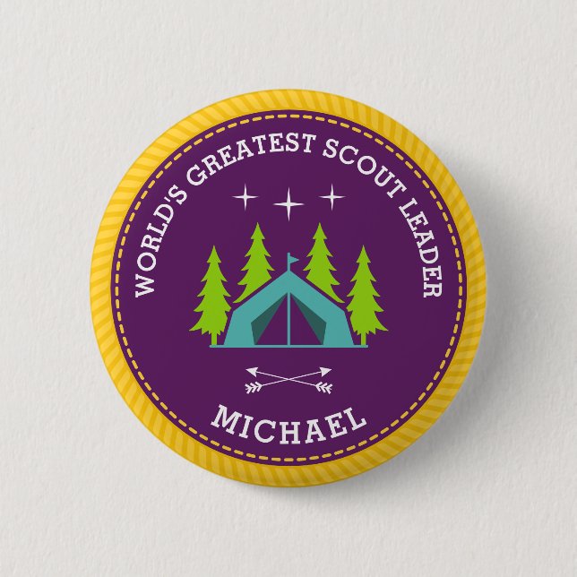 World's Greatest Scout Leader 2 Inch Round Button (Front)