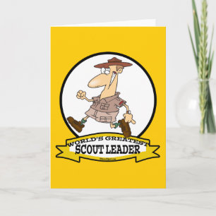 WORLDS GREATEST SCOUT LEADER MEN CARTOON CARD