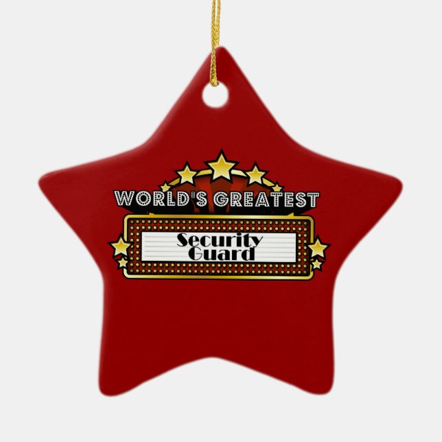 World's Greatest Security Guard Ceramic Ornament (Front)