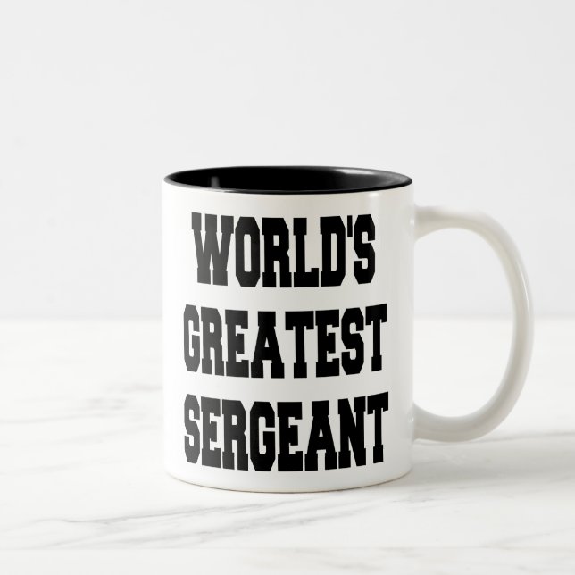 Worlds Greatest Sergeant Two-Tone Coffee Mug (Right)