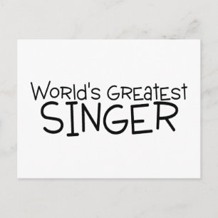 Worlds Greatest Singer Postcard