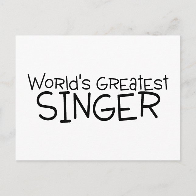Worlds Greatest Singer Postcard (Front)