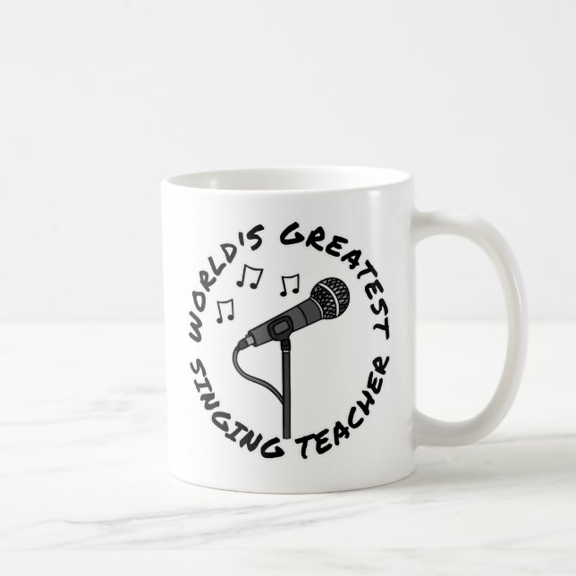 World's Greatest Singing Teacher, Singer Funny Coffee Mug (Right)