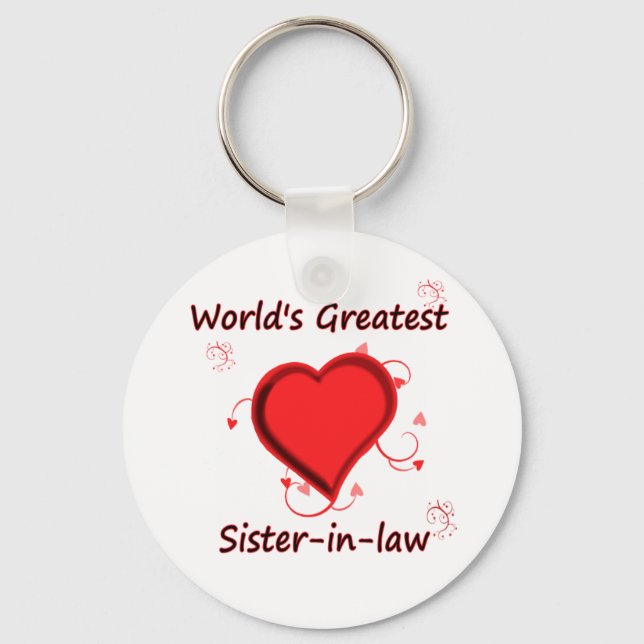 World's Greatest sister-in-law Keychain (Front)