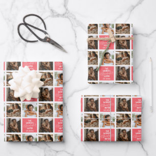World's Greatest Sister Photo Collage Wrapping Paper Sheet