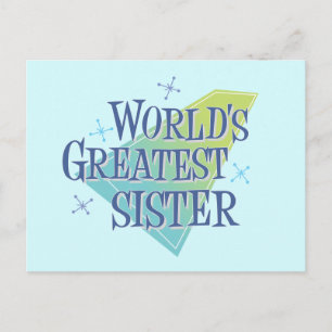 World's Greatest Sister Postcard
