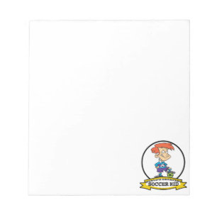 WORLDS GREATEST SOCCER KID CARTOON NOTEPAD