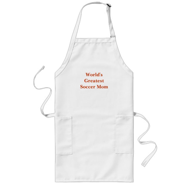 World's Greatest Soccer Mom Long Apron (Front)