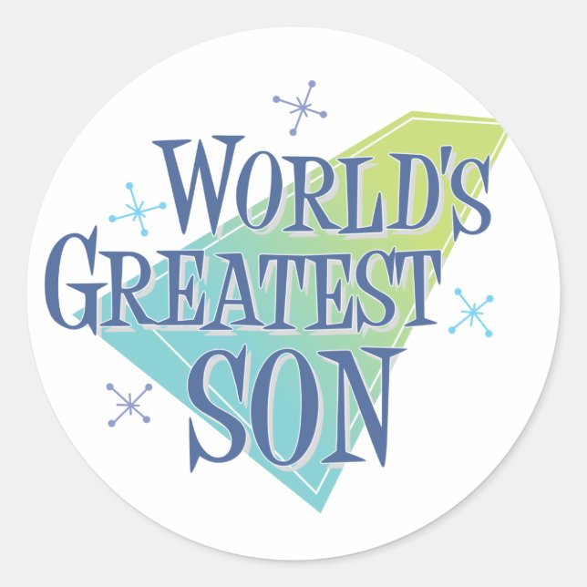 World's Greatest Son Classic Round Sticker (Front)
