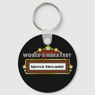 World's Greatest Speech Therapist Keychain