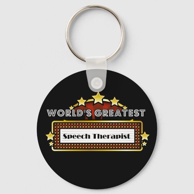 World's Greatest Speech Therapist Keychain (Front)