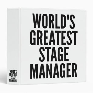 Worlds Greatest Stage Manager Binder
