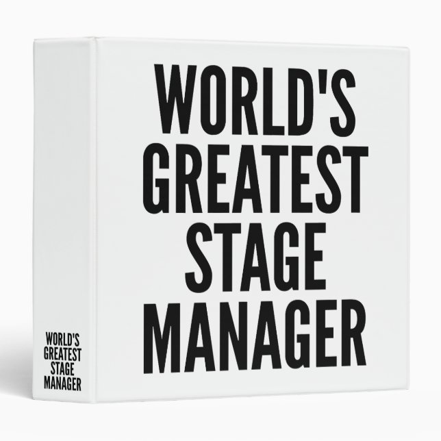 Worlds Greatest Stage Manager Binder (Front/Spine)