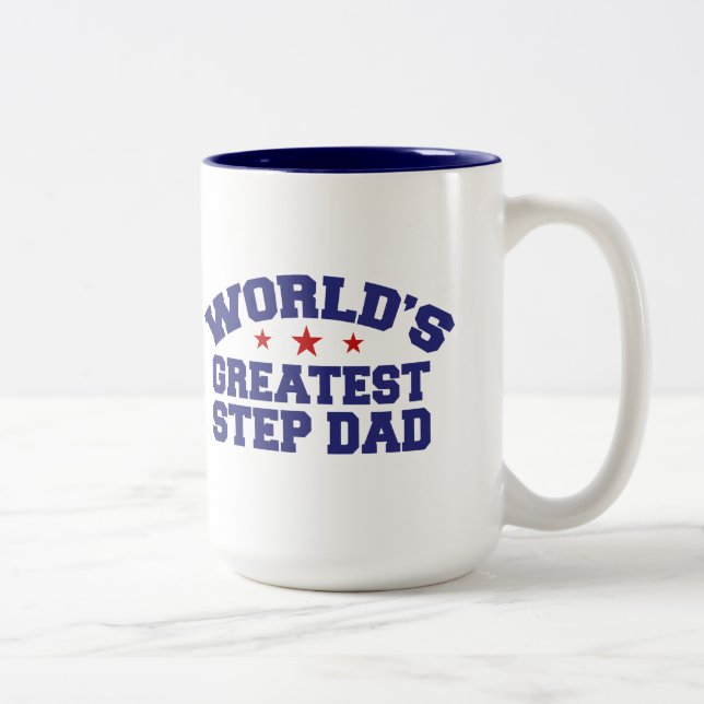 World's Greatest Step Dad Two-Tone Coffee Mug (Right)