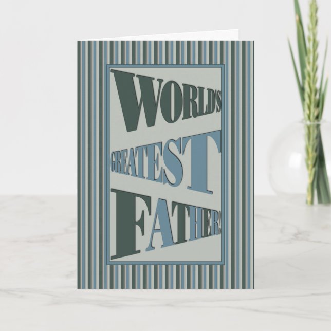 World's Greatest Striped Father Card (Front)