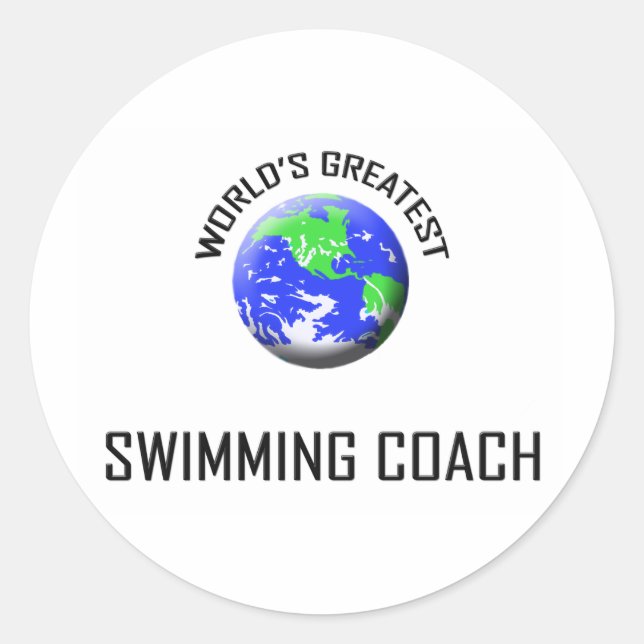 World's Greatest Swimming Coach Classic Round Sticker (Front)