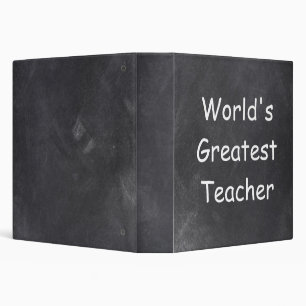 World's Greatest Teacher Chalkboard Gift Idea Binder