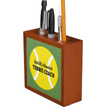 World's Greatest Tennis Coach Desk Organizer Gift