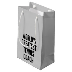 Worlds Greatest Tennis Coach Small Gift Bag