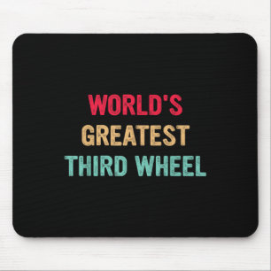 World's Greatest Third Wheel Funny Retro Vintage Mouse Pad