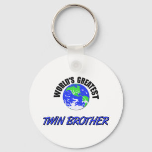 World's Greatest Twin Brother Keychain