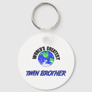 World's Greatest Twin Brother Keychain
