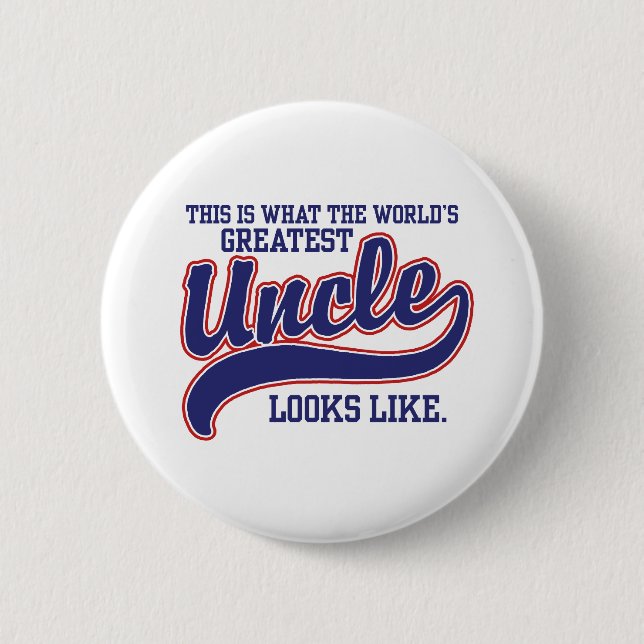 World's Greatest Uncle 2 Inch Round Button (Front)