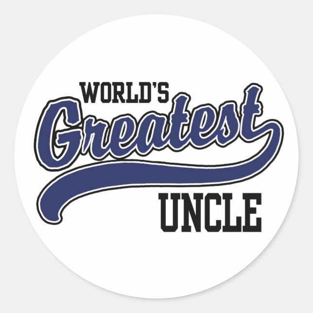 World's Greatest Uncle Classic Round Sticker (Front)