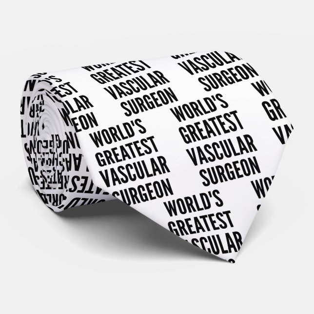 Worlds Greatest Vascular Surgeon Neck Tie (Rolled)